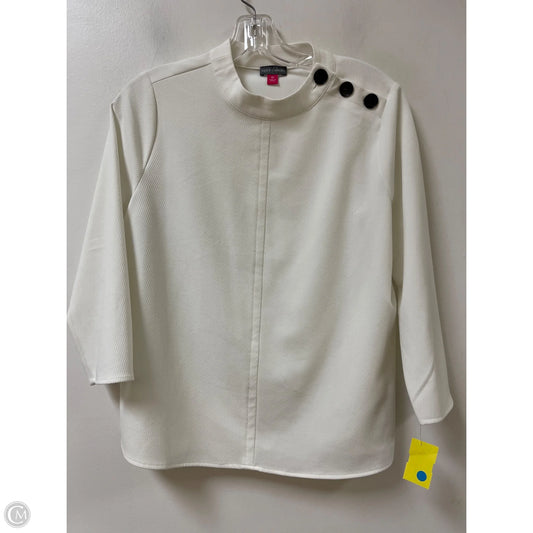 Top Long Sleeve By Vince Camuto In White, Size: Xs