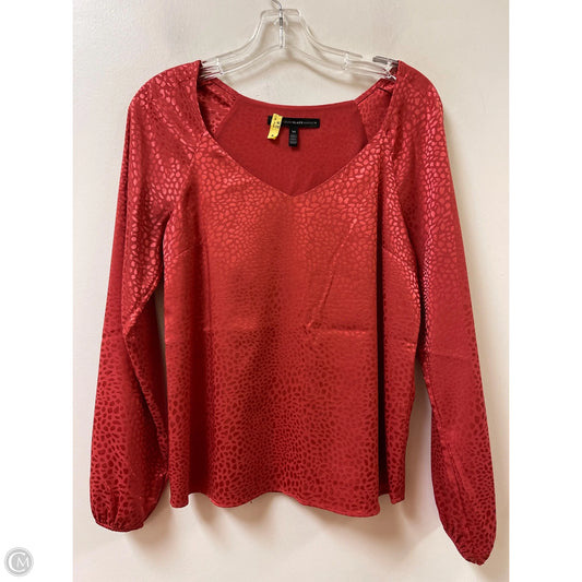 Top Long Sleeve By White House Black Market In Red, Size: Xs