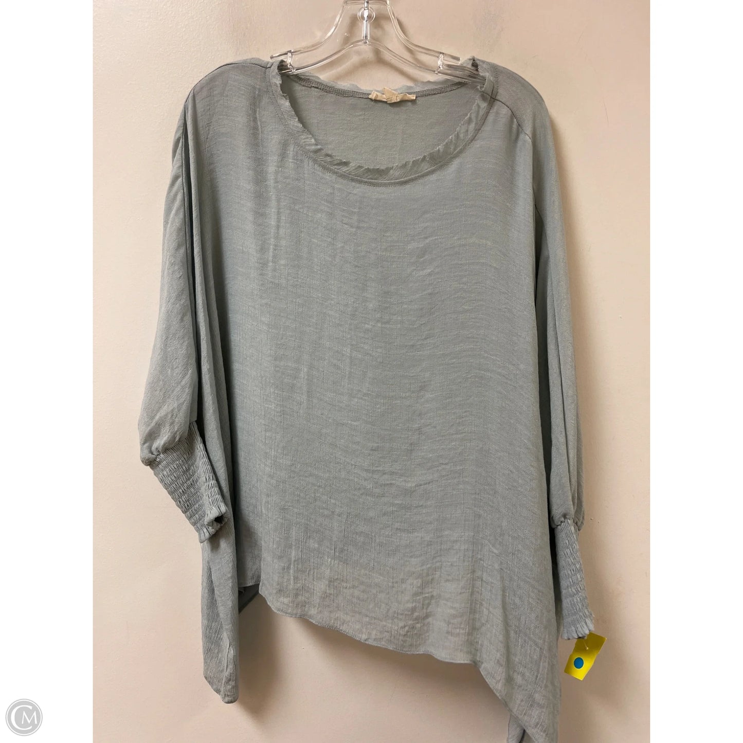 Top Long Sleeve By Grade & Gather In Blue, Size: S