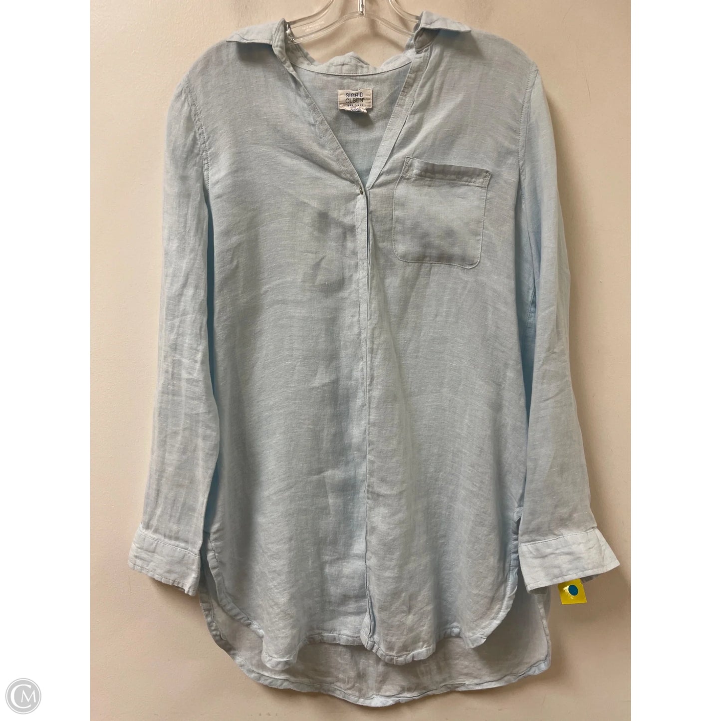 Blouse Long Sleeve By Sigrid Olsen In Blue, Size: S