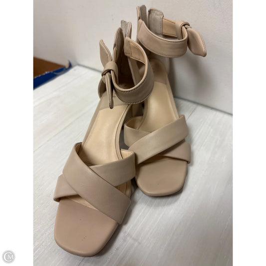 Sandals Heels Block By Alex Marie In Cream, Size: 8.5