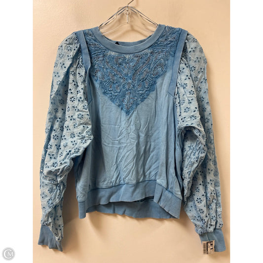 Top Long Sleeve By Pilcro In Blue, Size: S