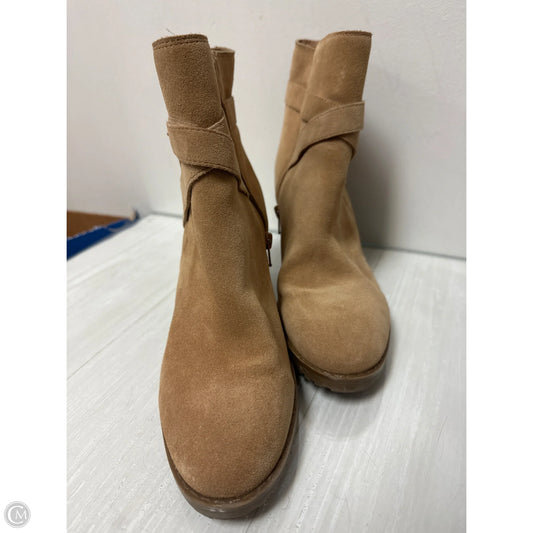 Boots Ankle Heels By Blondo In Brown, Size: 8