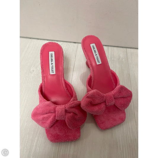 Sandals Heels Block By Chelsea And Violet In Pink, Size: 7.5