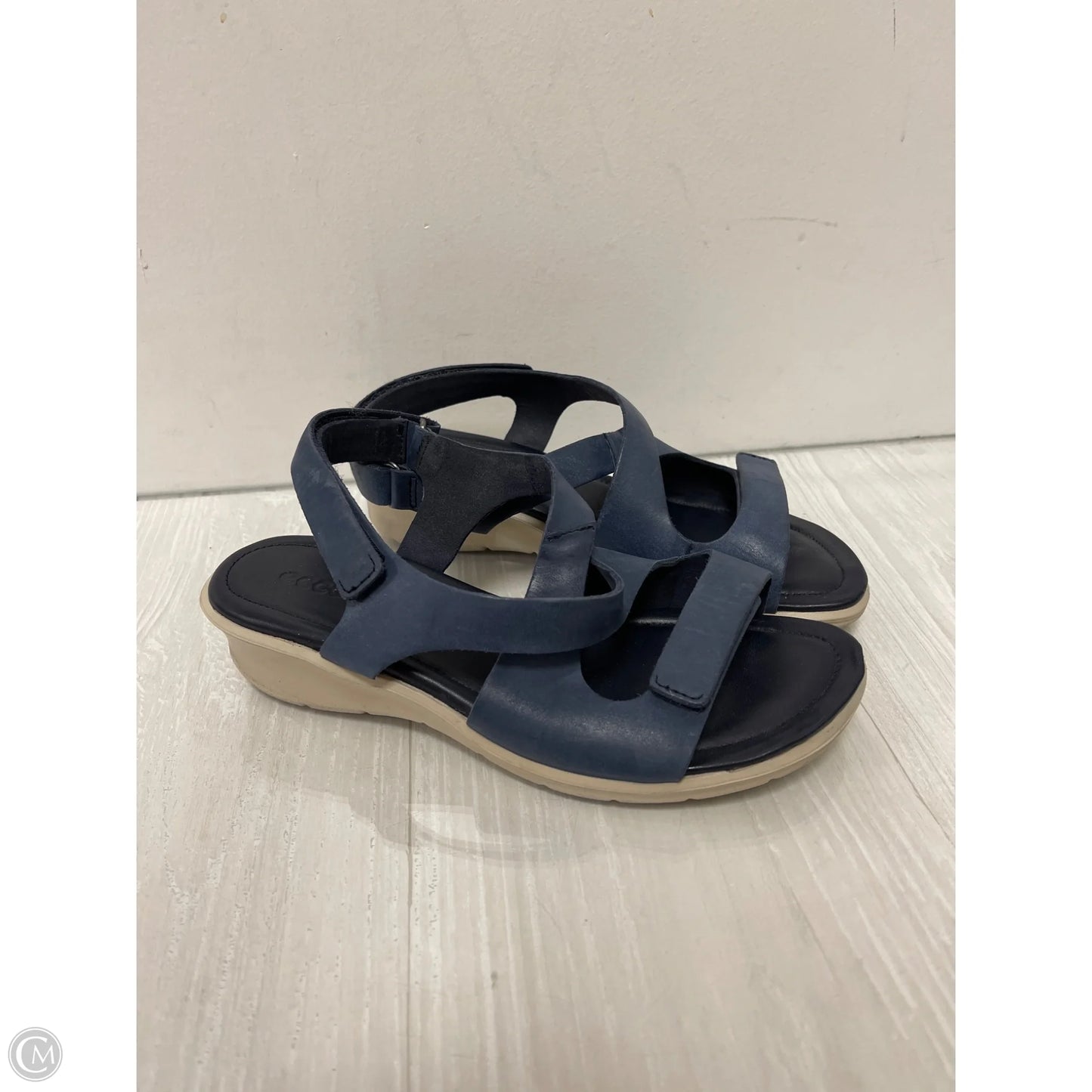 Sandals Flats By Ecco In Navy, Size: 7