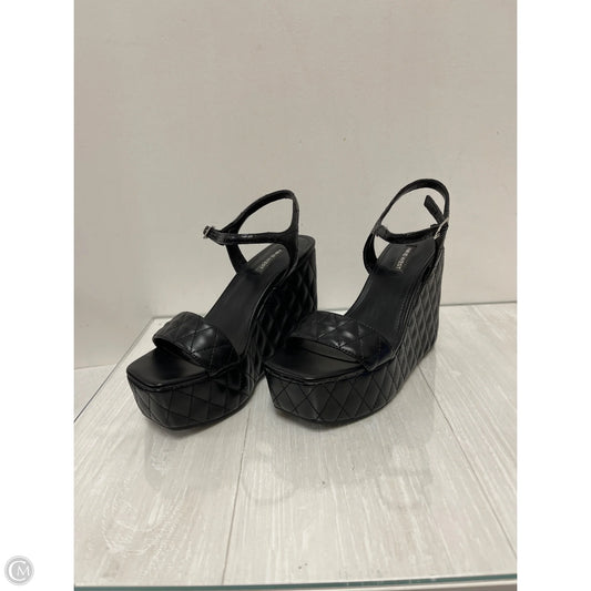 Sandals Heels Wedge By Nine West In Black, Size: 8