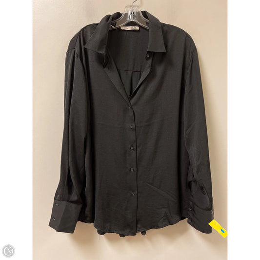 Blouse Long Sleeve By Dex In Black, Size: 2x