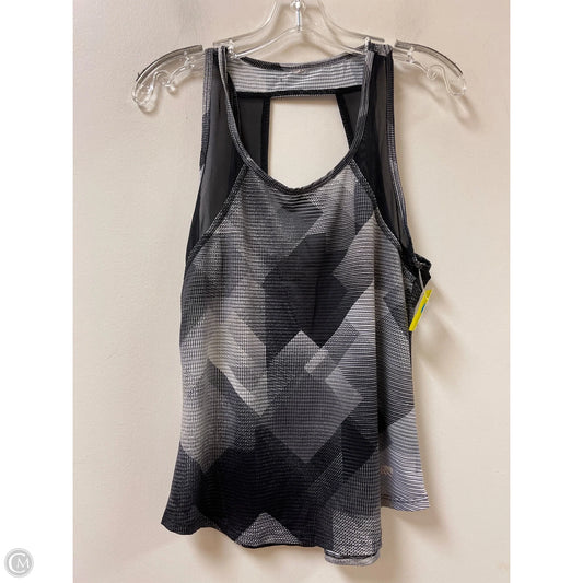 Athletic Tank Top By Clothes Mentor In Black & Grey, Size: S