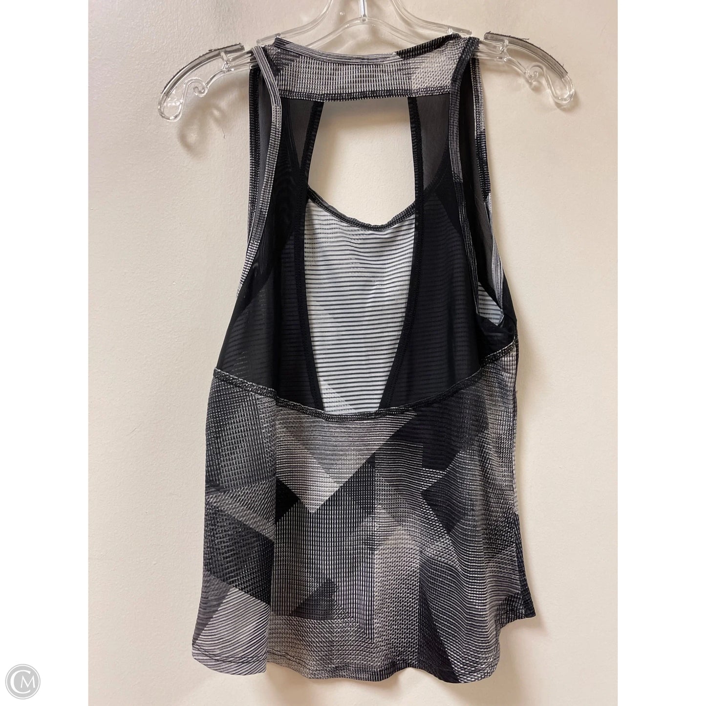 Athletic Tank Top By Clothes Mentor In Black & Grey, Size: S