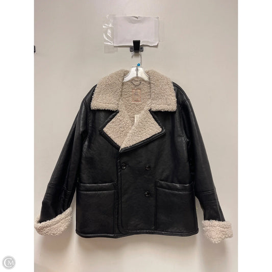 Coat Faux Fur & Sherpa By We The Free In Black & White, Size: M
