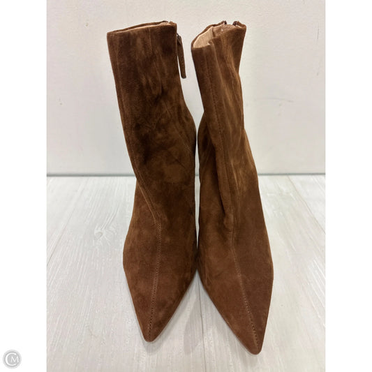 Boots Ankle Heels By Steve Madden In Brown, Size: 8.5