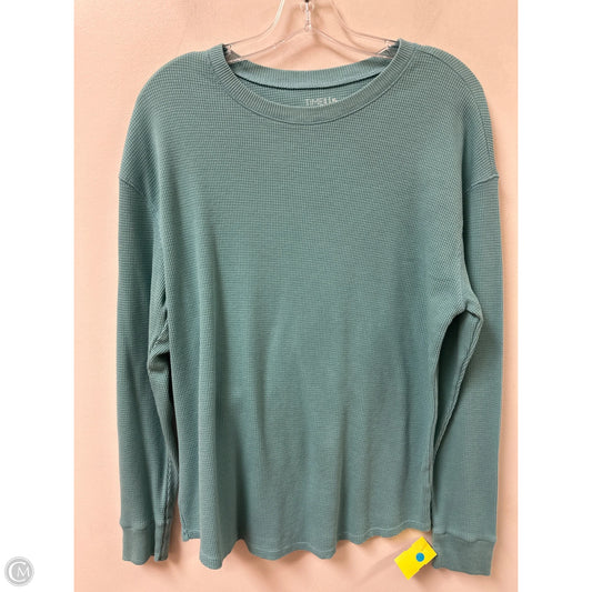 Top Long Sleeve By Time And Tru In Blue, Size: Xl