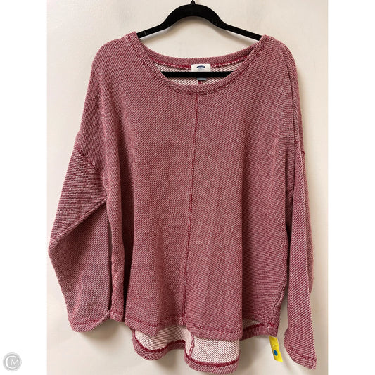 Sweater By Old Navy In Red & White, Size: Xl