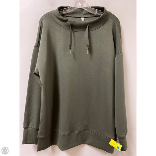 Sweatshirt Collar By Stylus In Green, Size: L