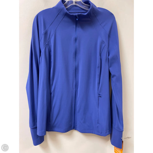 Athletic Jacket By Avia In Blue, Size: 1x