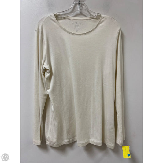 Top Long Sleeve By Chicos In Cream, Size: L