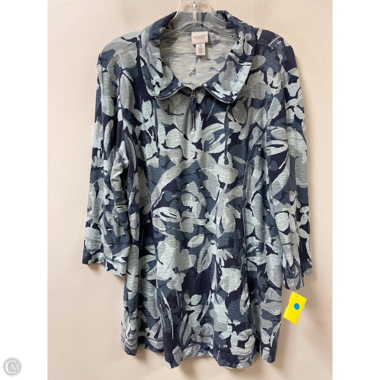 Top Long Sleeve By Chicos In Blue, Size: L