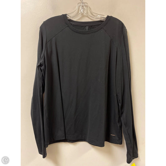 Athletic Top Long Sleeve Collar By Mondetta In Black, Size: Xl