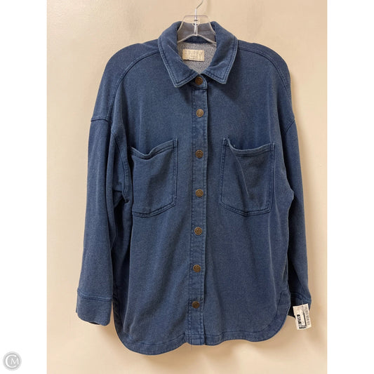 Jacket Shirt By Z Supply In Blue, Size: S