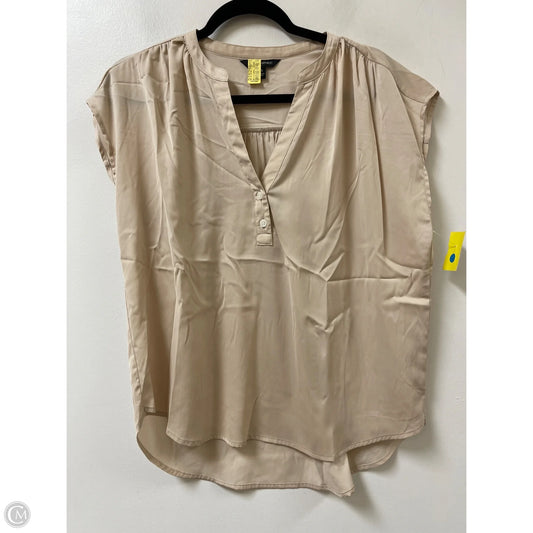 Blouse Short Sleeve By Banana Republic In Cream, Size: M
