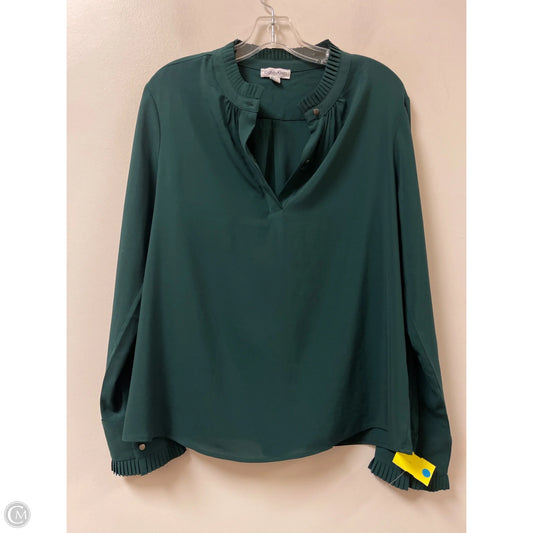 Top Long Sleeve By Calvin Klein In Green, Size: M