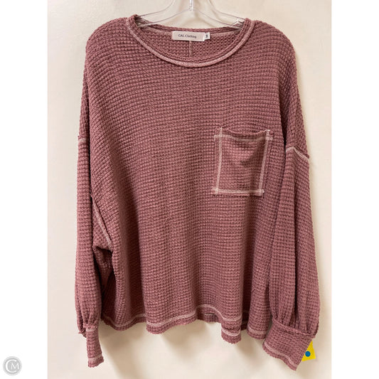 Top Long Sleeve By Clothes Mentor In Pink, Size: M