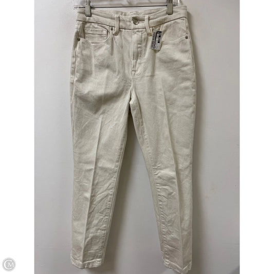 Jeans Straight By Good American In Cream Denim, Size: 4