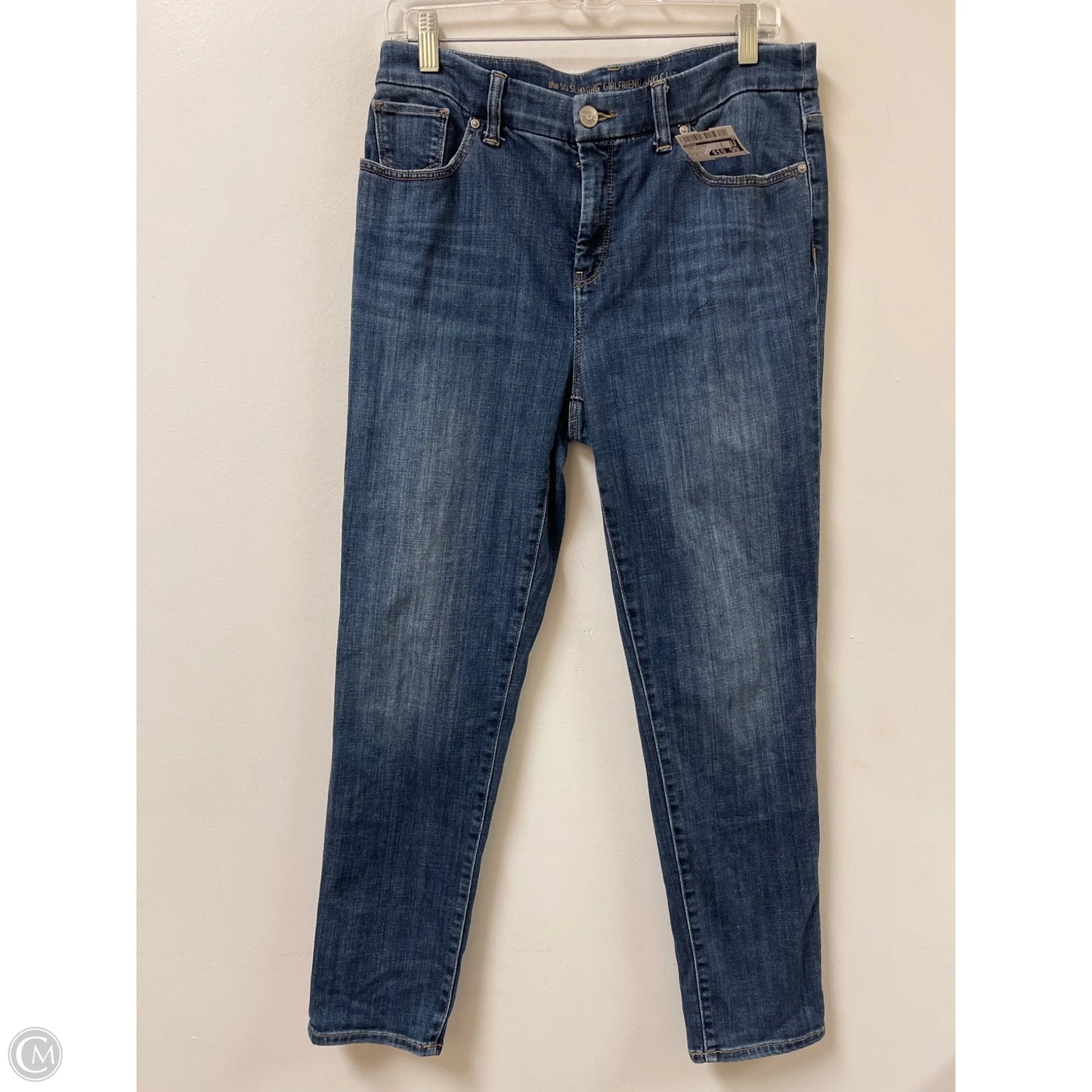 Jeans Boyfriend By Chicos In Blue Denim, Size: 8