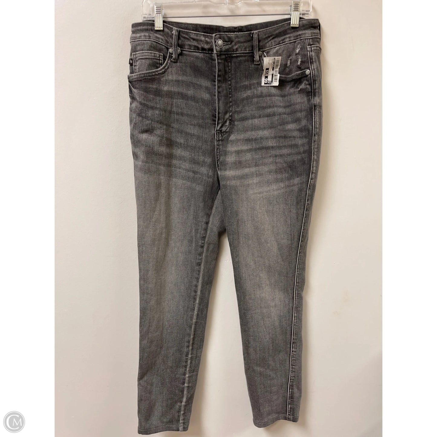 Jeans Skinny By Judy Blue In Grey Denim, Size: 12