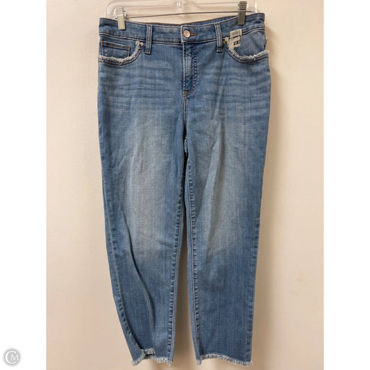 Jeans Cropped By Chicos In Blue Denim, Size: 8