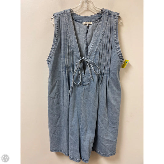 Romper By Clothes Mentor In Blue Denim, Size: L