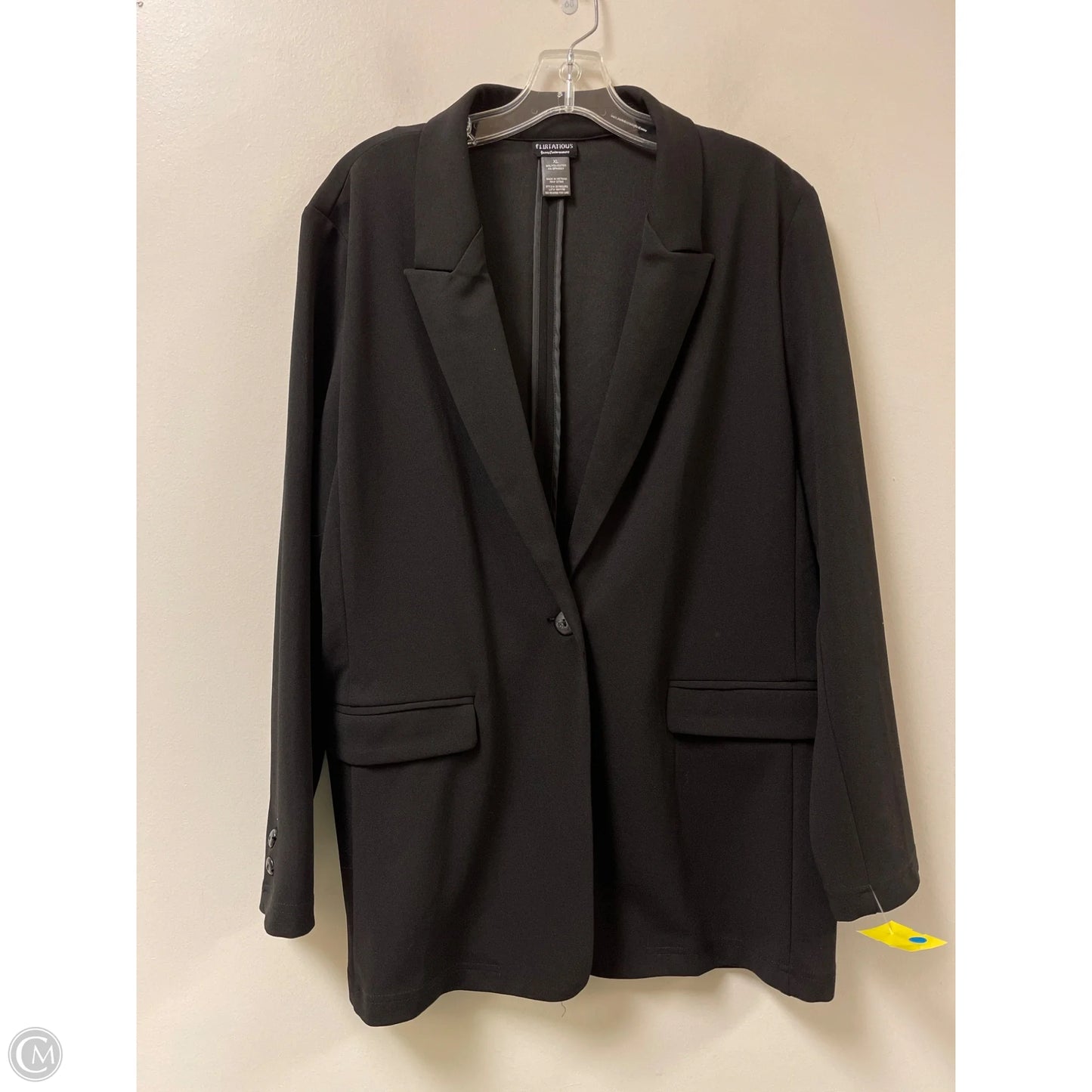 Blazer By Clothes Mentor In Black, Size: Xl