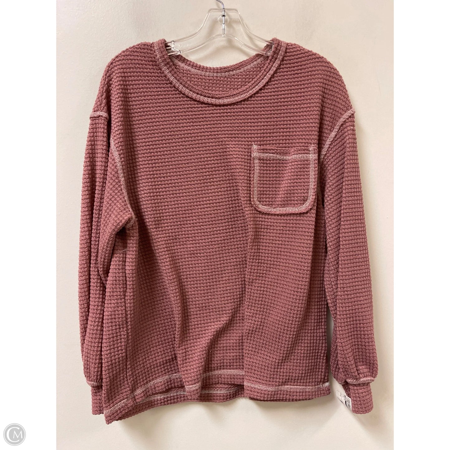Top Long Sleeve By Shein In Pink, Size: S