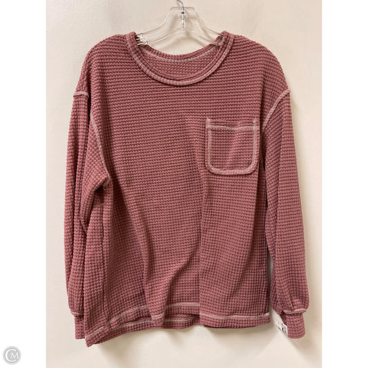 Top Long Sleeve By Shein In Pink, Size: S