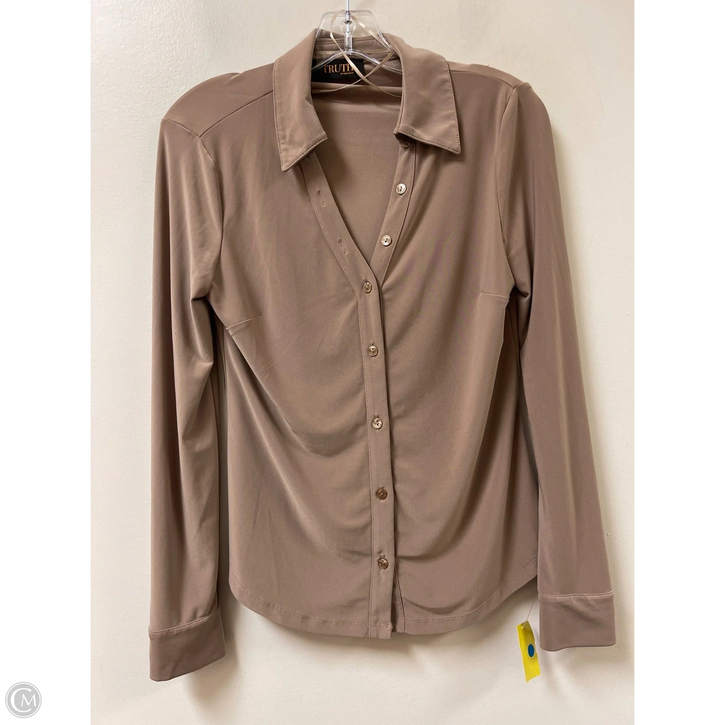Blouse Long Sleeve By Truth In Brown, Size: S