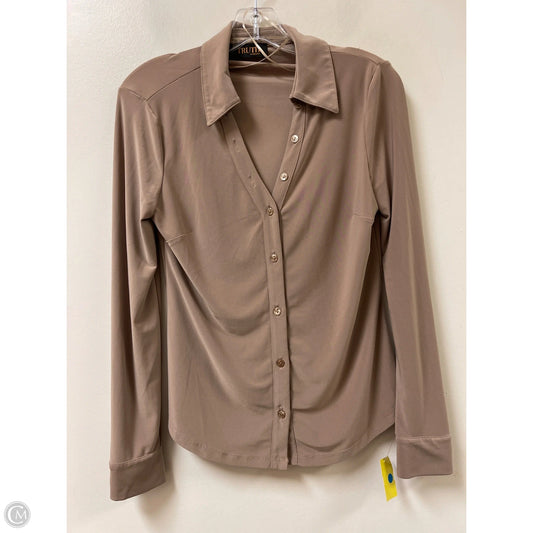 Blouse Long Sleeve By Truth In Brown, Size: S