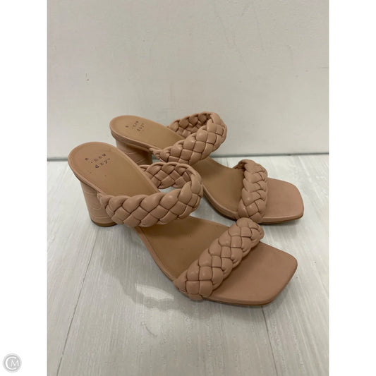 Sandals Heels Block By A New Day In Cream, Size: 9.5