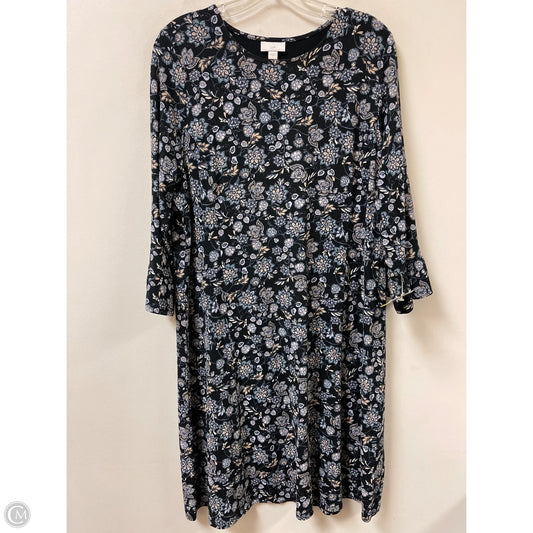 Dress Casual Short By J. Jill In Black & Blue, Size: L