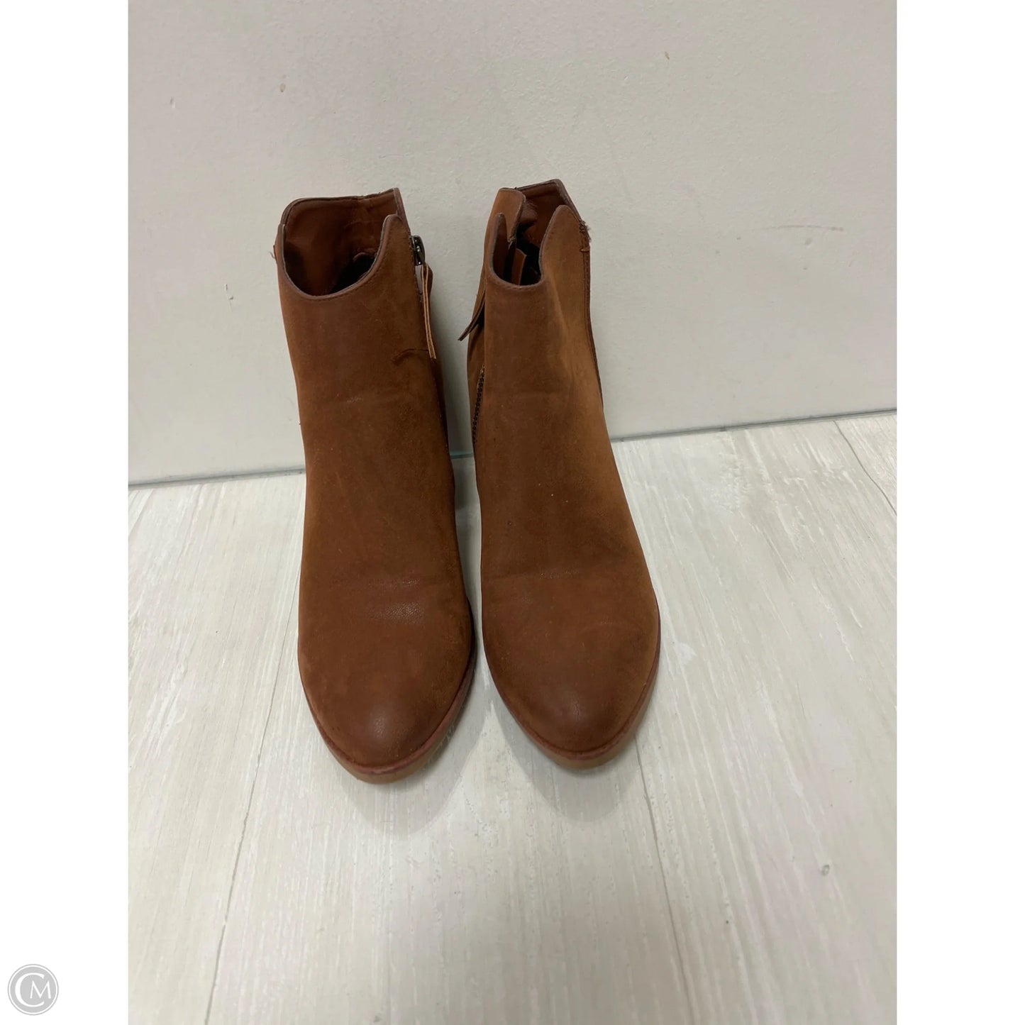 Boots Ankle Heels By Mia In Brown, Size: 7.5