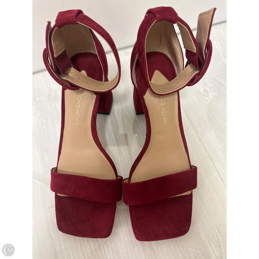 Sandals Heels Block By Antonio Melani In Red, Size: 6.5