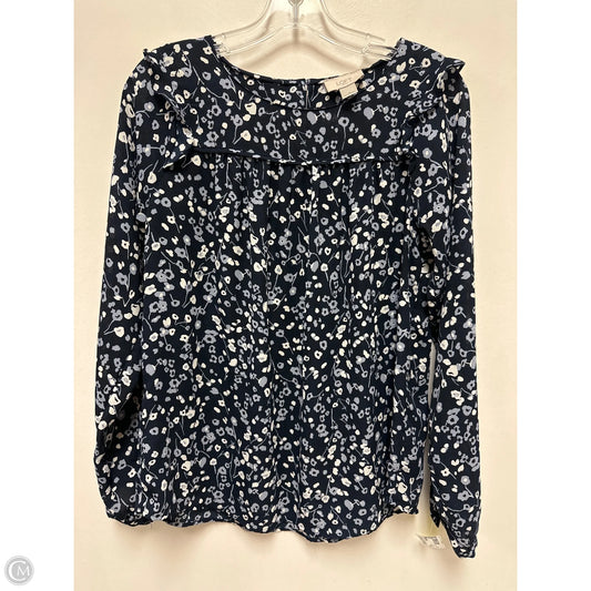 Top Long Sleeve By Loft In Navy, Size: S