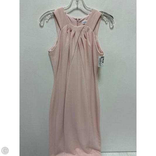 Dress Casual Midi By Calvin Klein In Pink, Size: Xs