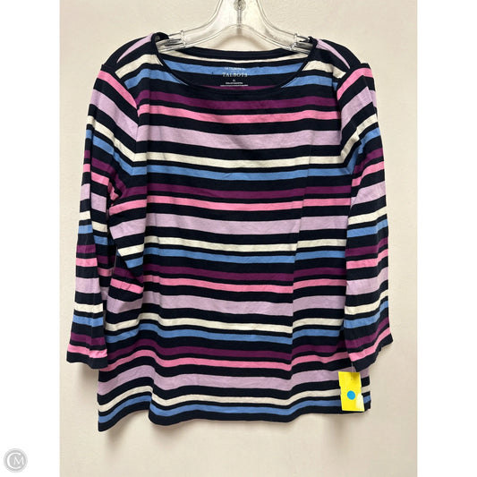 Top Long Sleeve By Talbots In Blue & Purple, Size: Xl