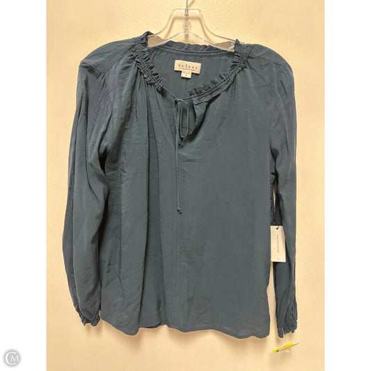 Top Long Sleeve By Velvet By Graham & Spencer In Blue, Size: S