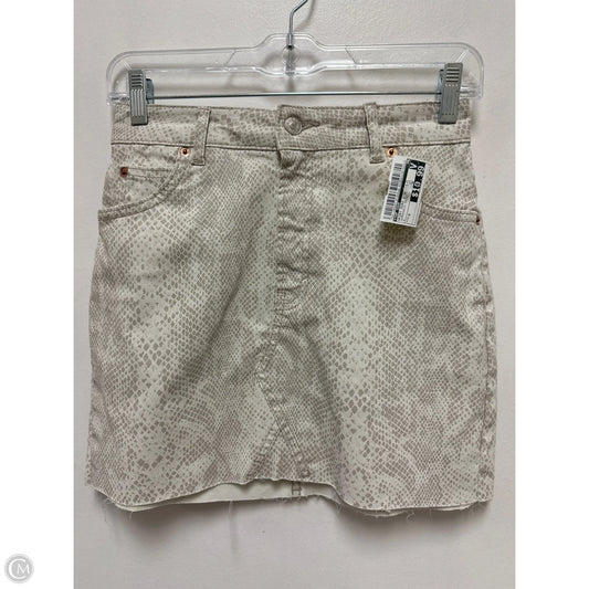 Skirt Mini & Short By Top Shop In Snakeskin Print, Size: 4
