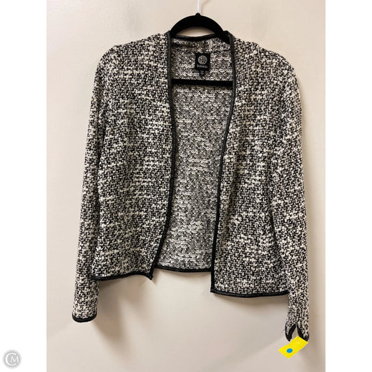 Sweater Cardigan By Bobeau In Black & White, Size: L