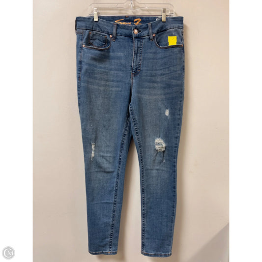 Jeans Skinny By Seven 7 In Blue Denim, Size: 14