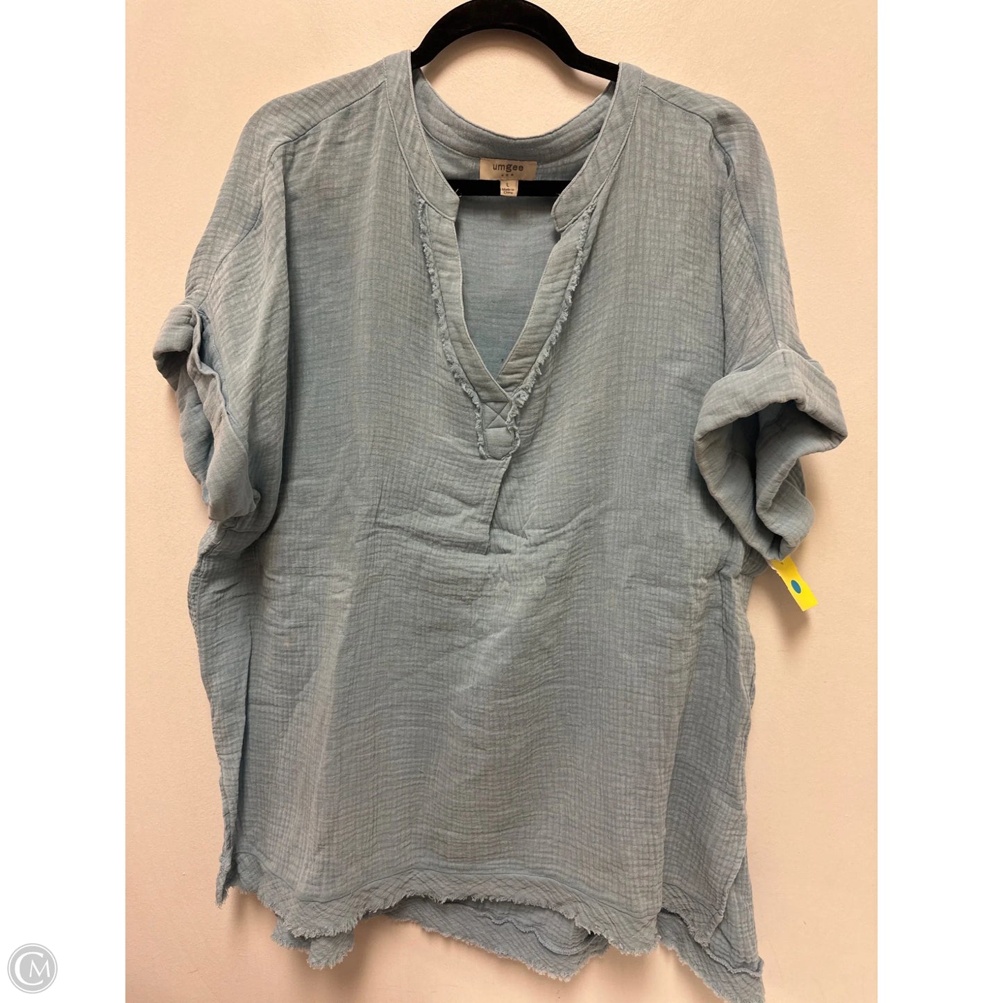 Top Short Sleeve By Umgee In Blue, Size: L