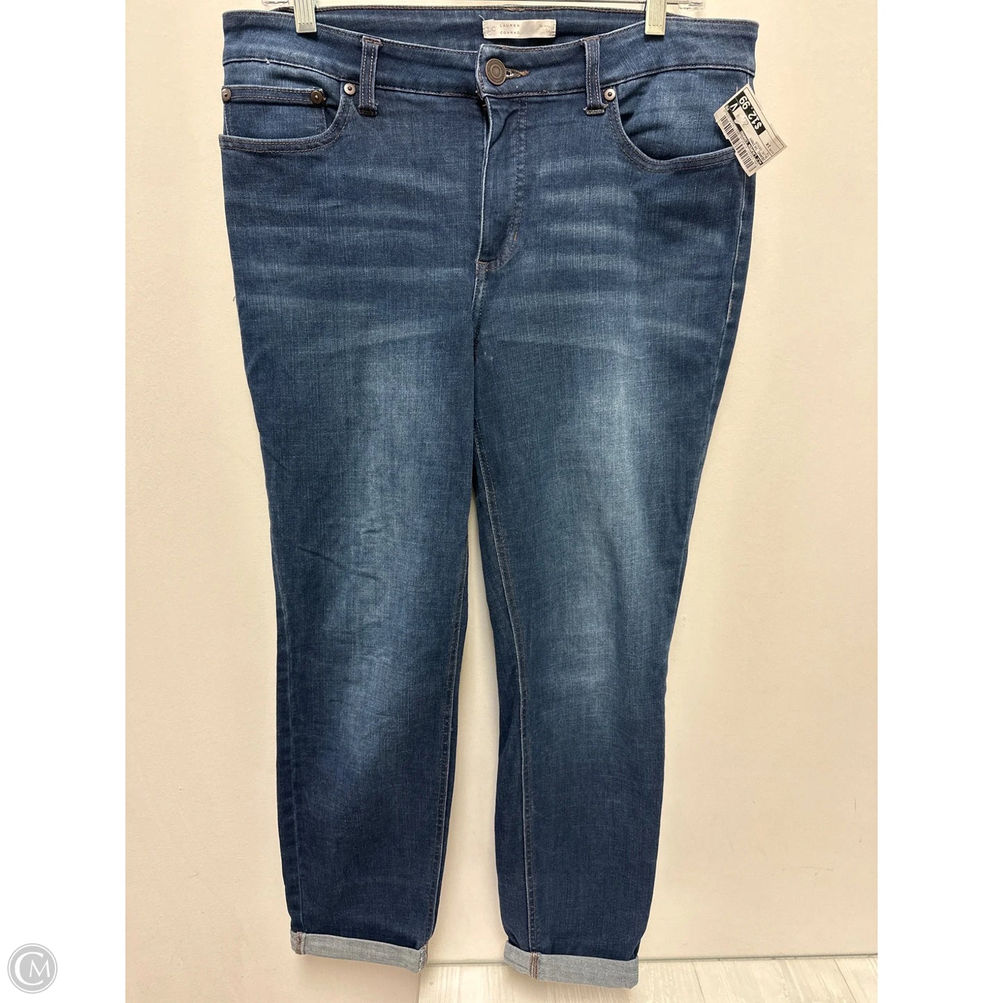 Jeans Skinny By Lc Lauren Conrad In Blue Denim, Size: 14