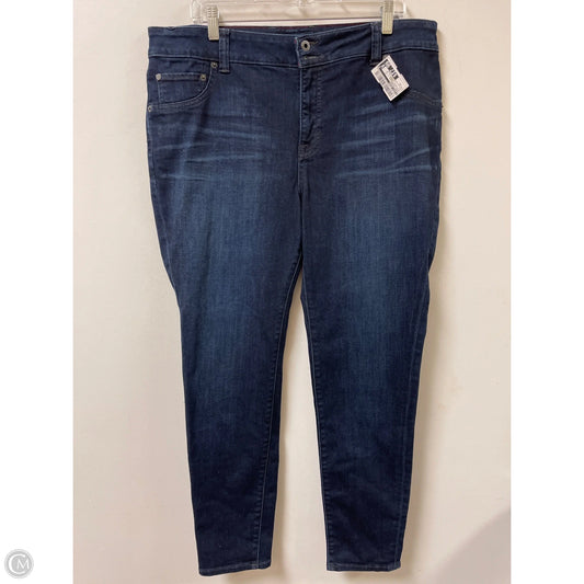 Jeans Skinny By Lucky Brand In Blue Denim, Size: 14